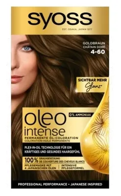 Produktbild von SYOSS Oleo Intense 4-60 Goldbraun, Braun, 4-60, Goldbraun, Frauen, Ammoniak, Box