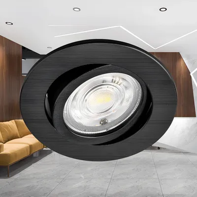 Produktbild von Braytron LED Einbaustrahler 7W schwenkbar 3CCT 3000K-6500K 750 lm Rund Schwarz Ø70 mm IP20