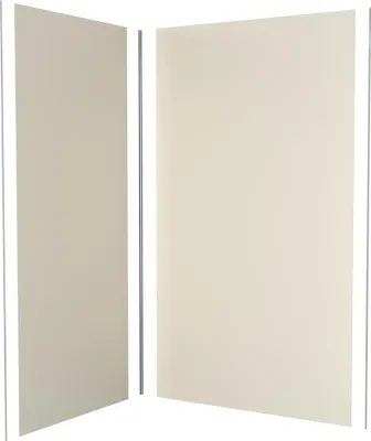 Image de Lot de 2 Panneaux Muraux Aluminium Ivoire 90+120x210 cm avec Profilés Chrome - WALL'IT