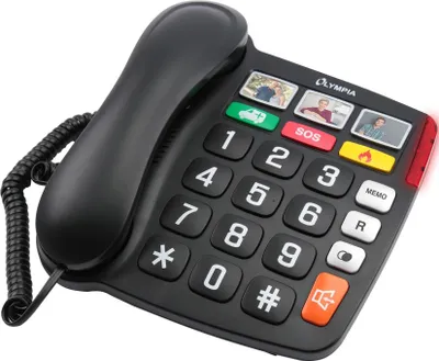 Zdjęcie produktu dla Olympia Telefon 4500 schnurgebunden +Großtasten      schwarz