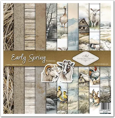 Produktbild von Scrapbooking-Papier Set 30×30 cm – SLS-073 Early Spring – ITD Collection