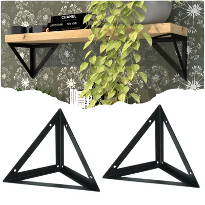 Produktbild von Regalträger für Wandregale 150 x 150 mm, schwarz, 2 Stück