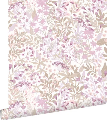 Immagine prodotto di ESTAhome carta da parati fiori selvatici lilla e verde grigiastro 50 x 900 cm