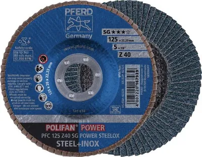 Produktbild von Fächerscheibe POLIFAN Z SG POWER STEELOX D.125mm K.Z-40 kon.INOX ZK