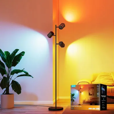 Image de Lampe sur pied LED RGBWW Govee à 3 points, 1500 lm, compatible Matter et Alexa, WiFi, 157 cm
