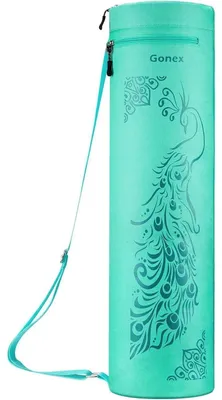 Produktbild von Yogatasche mit durchgehendem Reißverschluss, wasserdicht, verstellbarer Schultergurt, Grün Pfau