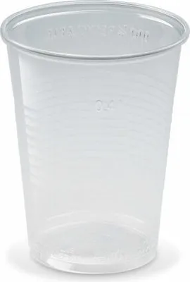 Produktbild von 400x Trinkbecher transparent klar mit Eichstrich 0,4 l 400 ml PP