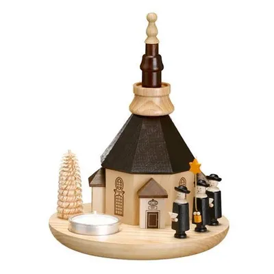 Produktbild von Kerzenhalter Kurrende mit Seiffener Kirche HxLxB 20x16x16cm NEU