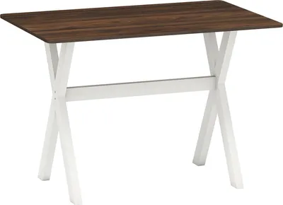 Zdjęcie produktu dla Stół jadalny z ramą w kształcie litery X, wykończenie orzechowe, 110x71 cm