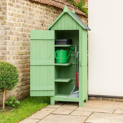 Produktbild von Gartengeräteschrank aus Holz Praktischer Stauraum für Garten und Terrasse