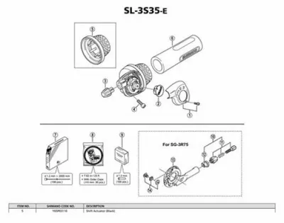 Produktbild von Shimano Sl-3s41 Service-kit Schwarz  Schwarz One Size