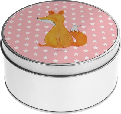 Produktbild von Mr. & Mrs. Panda Kaffeedose Einhorn Fuchs - Rot Pastell - Geschenk, keksdosen, Teedose, zuckerdosen, Aufbewahrungsdosen, Keksdose, Fuchshörnchen, Einhörner, Vorratsdosen