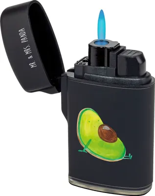 Produktbild von Mr. & Mrs. Panda sturmfeuerzeug Avocado Schwangerschaft - Schwarz - Geschenk, gas anzünder, Baby, sturmfeuerzeuge, zigarettenanzünder, Liebe, Feuerzeug, Gasfeuerzeug