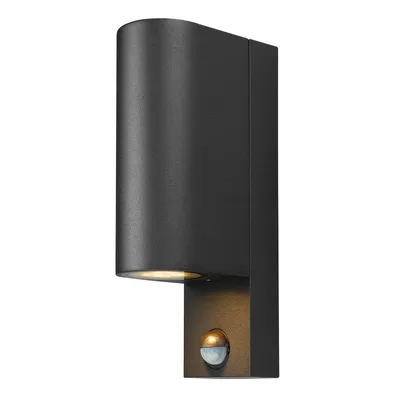 Produktbild von Prios Außenwandleuchte Tetje, schwarz, rund, Sensor