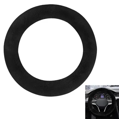 Produktbild von Lenkradbezug,Plüsch-Lenkradhülle für den Winter, weich & warm, verbessert Komfort, universell für 37–39 cm,einfache Montage,ideales Geschenk im Winter