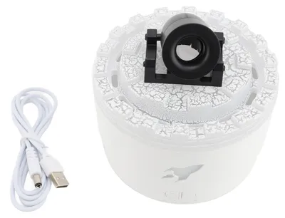 Obrázek produktu pro USB difuzér vůní pro éterické oleje, aromaterapeutické zařízení s barevným LED světlem, chladný mlžný zvlhčovač vzduchu pro domácnost, bílá barva