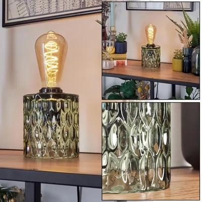 Produktbild von Pescara Tischlampe aus Glas/Metall in Grün/Schwarz