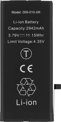 Produktbild von Clappio, Akku für Apple iPhone XR 2942mAh 100% kompatibel, Schwarz