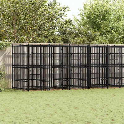 Produktbild von vidaXL Outdoor-Hundezwinger Stahl 16,59 m²