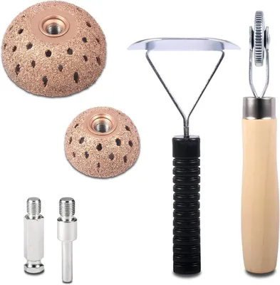 Produktbild von Reifenreparatur Werkzeugset, 4 Stück, für Autoreifen, 40 mm x 55 mm Wolframstahl Schleifscheiben