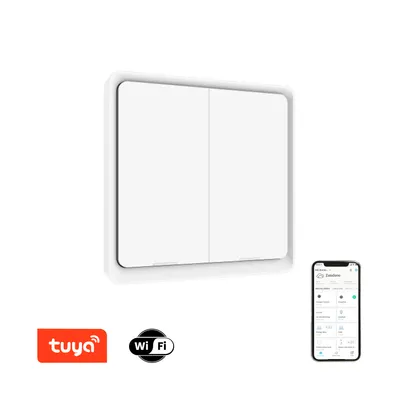 Produktbild von Immax SMART WiFi Weißer Wandschalter, 2-Tasten 07513L