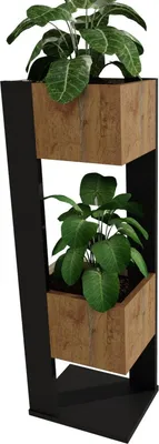 Produktbild von raumhirsch Blumenstaender Pflanzensaeule Blumenkasten Hochbeet Pflanzkuebel 2 Ebenen Regale Innen Deko