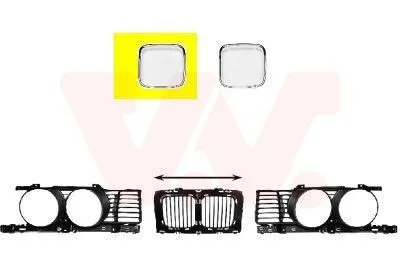Immagine prodotto di VAN WEZEL cornice griglia radiatore 0635518 destra per BMW 5 Berlina (E34)