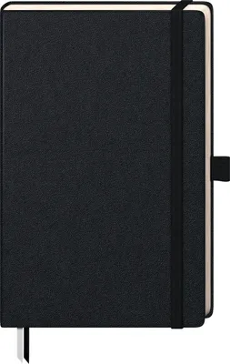 Produktbild von Notizbuch Kompagnon Klassik A4 liniert 96 Blatt 80g/qm schwarz Packung mit 3 Stück