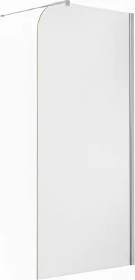 Image de Paroi de douche italienne Clear - 100 x 195 cm - Chrome - Droite - LUCIA