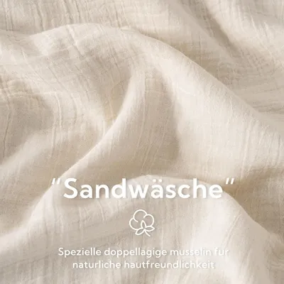 Produktbild von Kissenbezug aus Musselin 40x80 cm in Hellbeige
