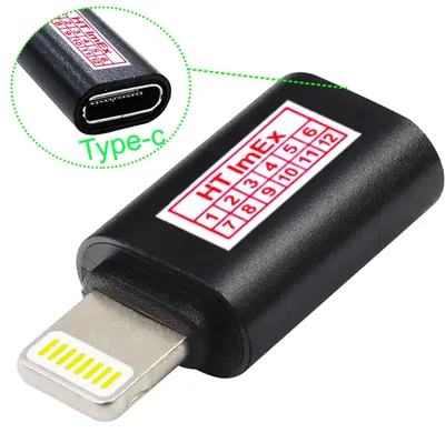 Produktbild von 8-Pin-Adapter stecker auf USB-C Buchse Kompatibel mit iPhone 7, 8 Plus