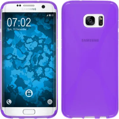 Produktbild von PhoneNatic Case kompatibel mit Samsung Galaxy S7 Edge - lila Silikon Hülle X-Style Cover