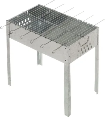 Produktbild von Mustang Mangal Spießgrill, Schaschlikgrill, Schaschlik Standgrill 50x30x50cm inkl. 6 Edelstahl Spieße & Grillrost