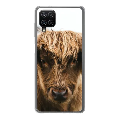Produktbild von MuchoWow® Handyhülle Schutzhülle Hülle für Samsung Galaxy A12 Schottischer Highlander - Kuh - Gras - Tiere - Natur Silikon Softcase Handy Hülle - Bild