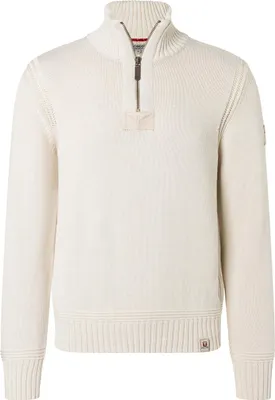 Produktbild von Timezone Rollkragen-Pullover mit Reißverschluss Ellenbogen-Patches Größe: M