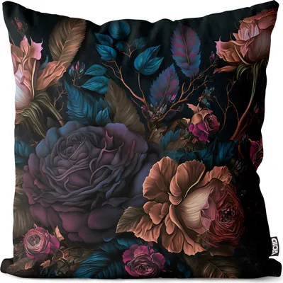 Produktbild von VOID Blumenmuster Rosen Blumenstrauss Kissenbezug Kissenhülle Polyester wasserfest Outdoor Indoor