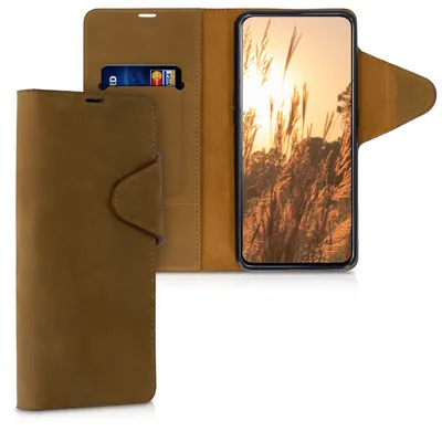 Produktbild von kalibri Hülle kompatibel mit Samsung Galaxy A80 - Leder Handyhülle Handy Case Cover - Schutzhülle in Braun