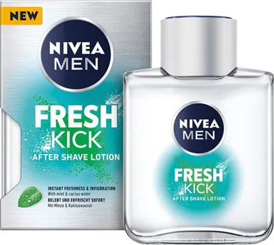 Produktbild von NIVEA MEN Fresh Kick  After Shave Lotion mit Minze und Kaktuswasser Rasierwasser 100ml