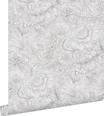 Obrázok produktu pre ESTAhome tapeta kvetinový vzor sivá 50 x 900 cm