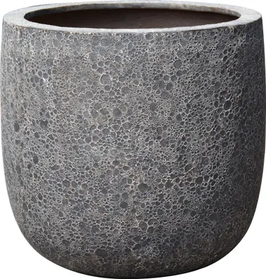 Produktbild von Dehner Pflanztopf Lava, rund, Ø 35 cm (Ø innen 27 cm), Höhe 35 cm, Polystone, schwarz