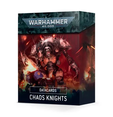 Zdjęcie produktu dla Warhammer 40,000 Chaos Knights Datacards w języku angielskim