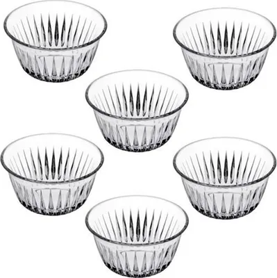 Produktbild von Pasabahce Frezya Glasschüssel 6er Set Ø10x5cm Schale Dessertschale transparent