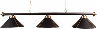 Produktbild von Leuchte London Deluxe 3 Schirme, Kunstleder schwarz