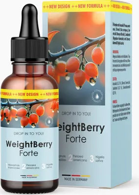 Image de Weightberry Forte gouttes - avec des ingrédients naturels - convient aux femmes & aux hommes - contenu 30 ml