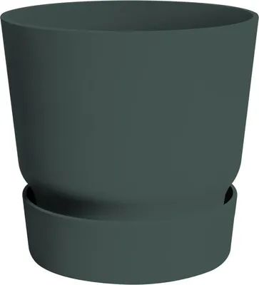Image de Pot Elho Greenville D.30cm Vert Feuille Pot De Fleurs Design Et Durable En Plastique Recyclé - Elho