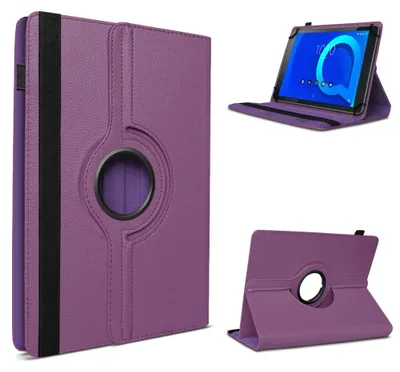 Produktbild von Tablet Hülle für Telekom T Tablet Tasche Schutzhülle Case 360 Grad Drehbar CoverFarbe 360 Uni:Lila
