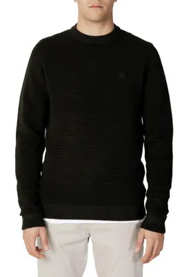 Zdjęcie produktu dla Sweter męski SOLID, bawełna, zielony, GR74682 – rozmiar: S