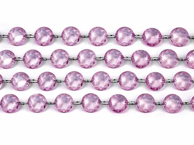 Image de Guirlande de cristal plastique 1m violet clair