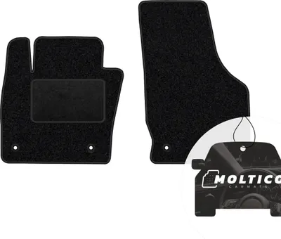 Produktbild von moto-MOLTICO Vorne Fußmatten Auto Velours Autoteppiche Schwarz Automatten Set 2-teilig passend für Audi Q3 2011-2018