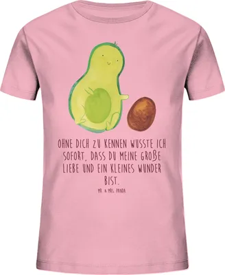 Produktbild von Mr. & Mrs. Panda Kleinkinder T-Shirt Avocado Kern rollt 7-8 Jahre (122/128) - Baumwolle Pink - Geschenk, Säugling, Baby, Mädchen, Wunder, Teenager, Avocados, Liebe